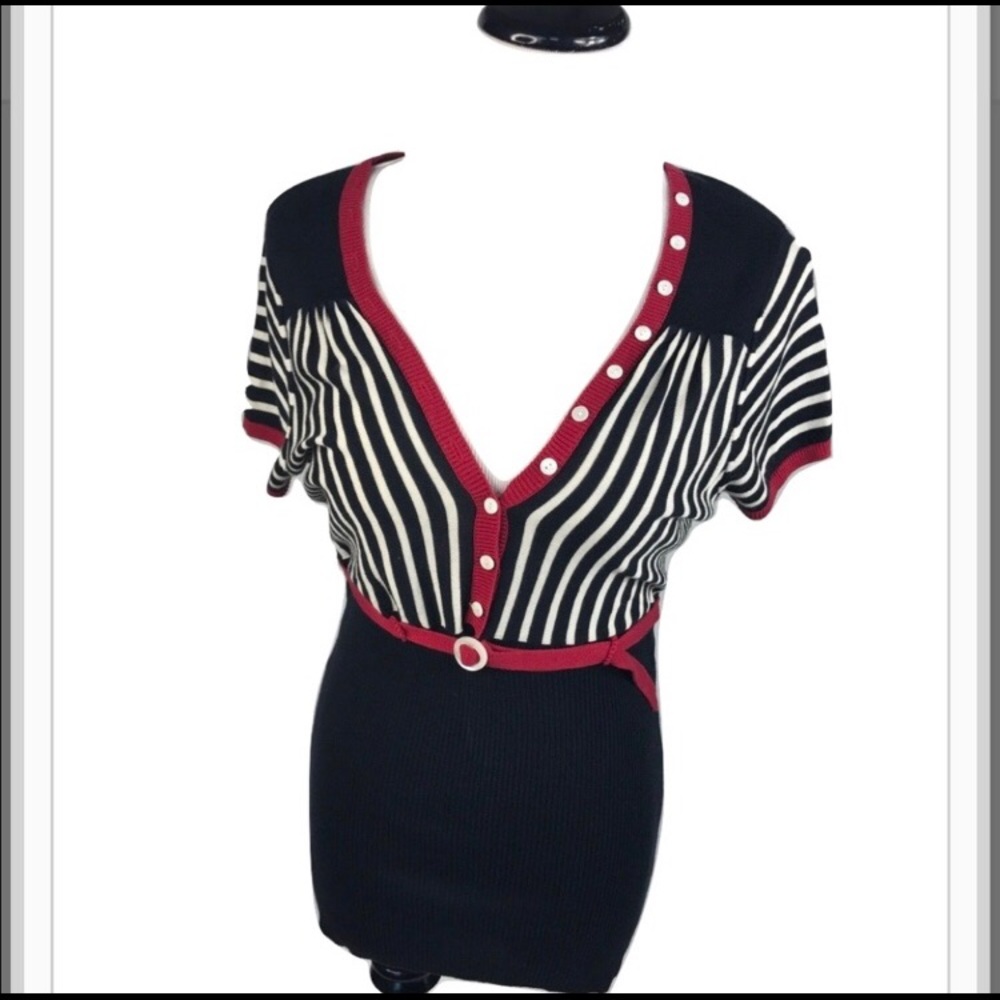 Final Markdown!!  Nanette Lepore RED WHITE STRIPED